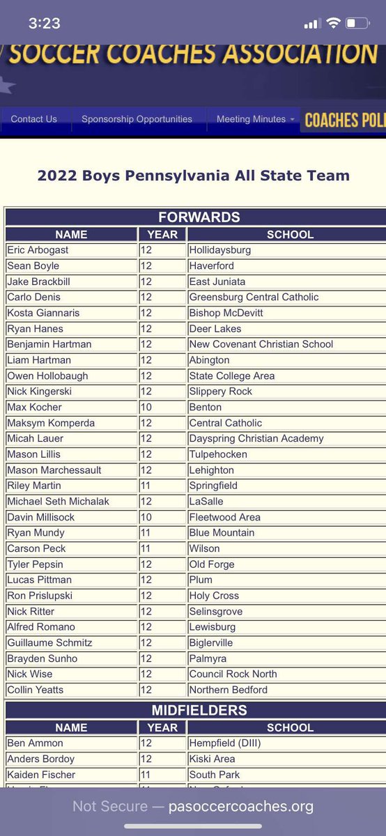 Blessed to be named as an All Sate forward for the second consecutive year!