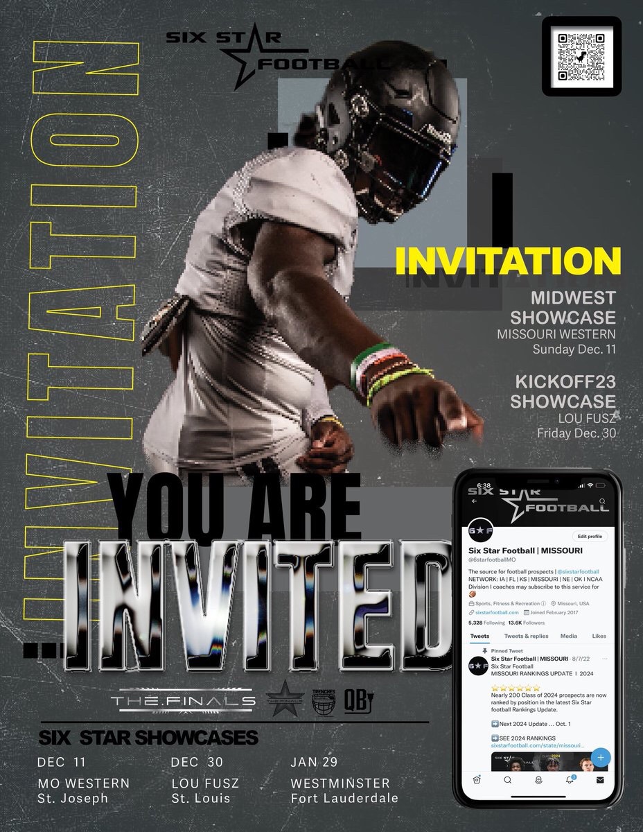 Thank you <a href="/6starfootballKS/">Six Star Football | KANSAS</a> for this invitation and opportunity.
Grateful and Thankful!