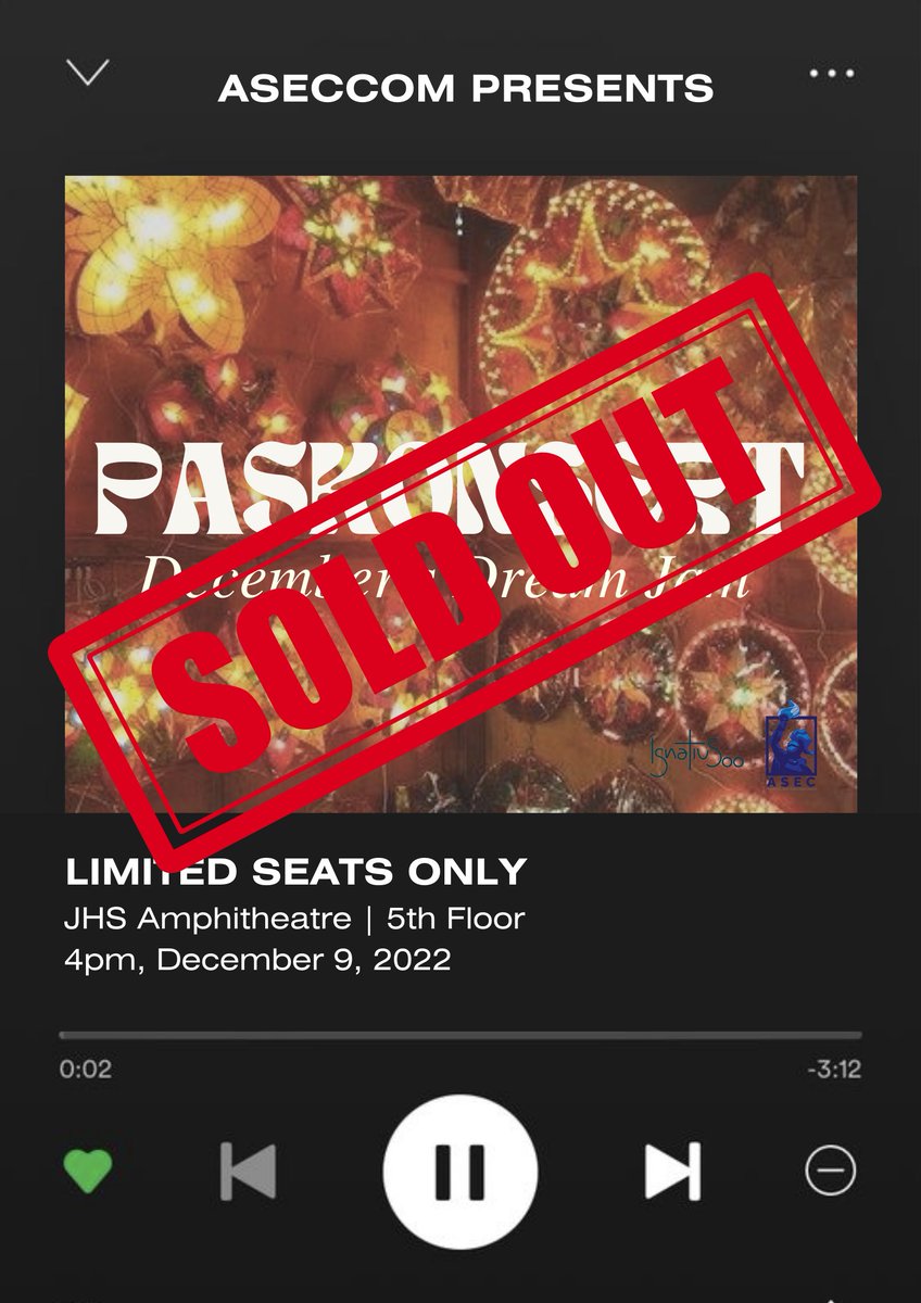 asecofficial24's tweet photo. PASKONSERT |‼️Just in one week‼️ the Paskonsert tickets are now SOLD OUT 😍. We would like to thank you for your support. 

See you in this year's Paskonsert @Dec 9 4-6 PM as we celebrate the Christmas season on campus! 🎄🎶✨ https://t.co/JtI5YEO8dV