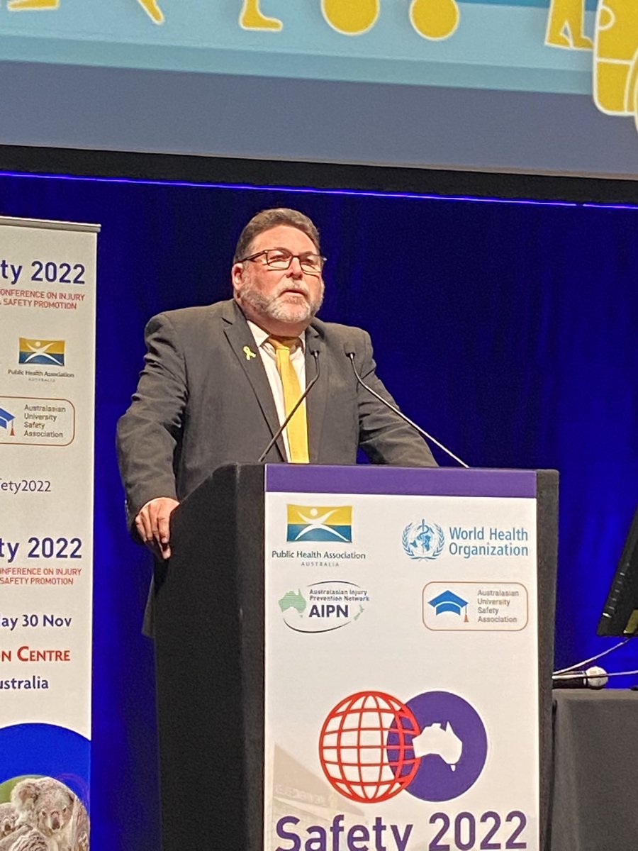 #safety2022 first keynote Mr Peter Frazer OAM. Talking about his vision for the future of road safety.
