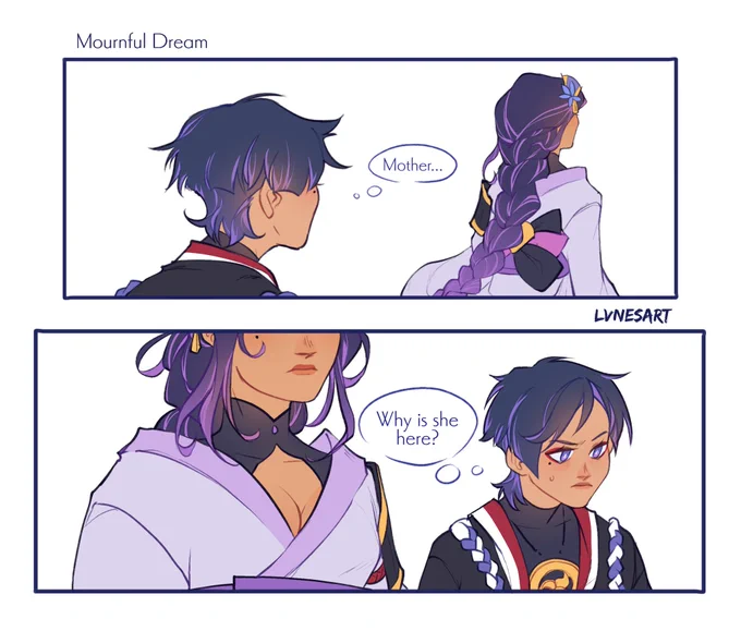 [1/3]
Nothing quite like seeing your aunt in your dreams
#genshinimpact #makoto #scaramouche 
