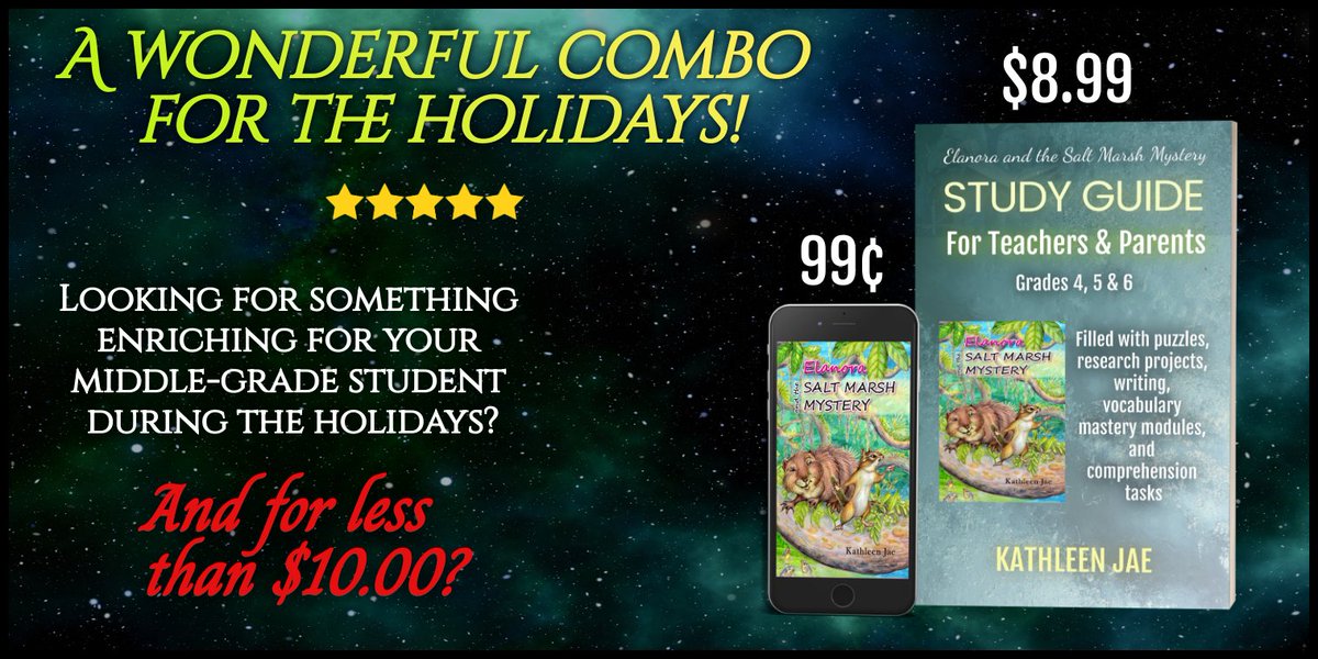 For less than $10.00 you can keep your #middlegrade #student engaged during the #holidays. They'll have fun while learning #math, #science, #writing, #vocabulary, #comprehension and much more!
elanorastudyguide.wordpress.com
#homeschooling #teachers #AuthorsLoveTeachers #booksale