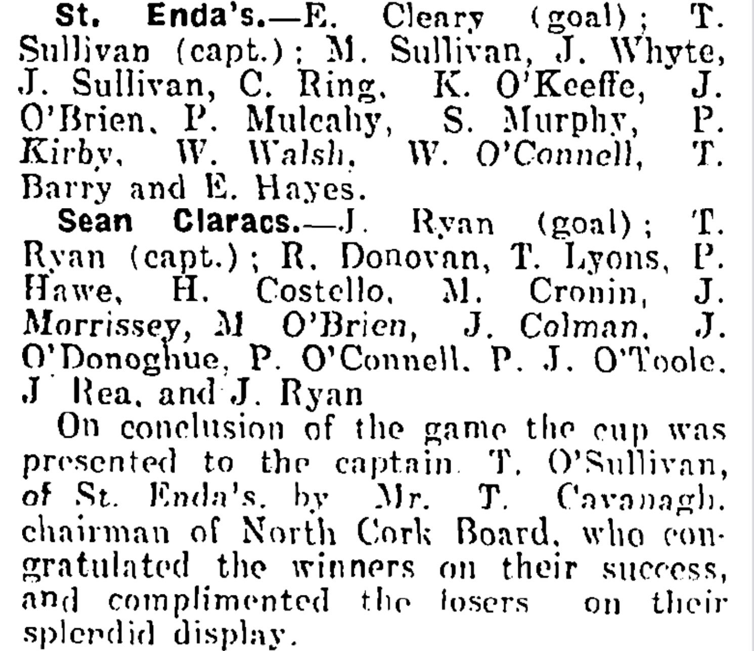 Cork Hurling History 🔴⚪️ on Twitter "The match referee was Mr. T