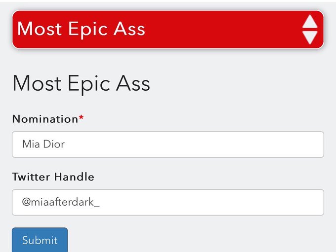 Nominate me for Most Epic Ass &amp; Favorite BBW Star for the AVN awards 🤩🤩🤩  https://t.co/nzVhLAQ3mP https://t<a href="/tag/mvsales"class="tags"><span>#mvsales</span></a>