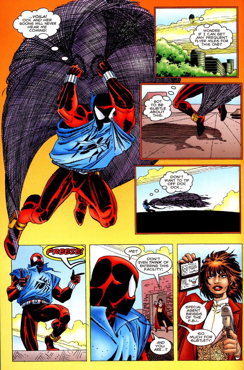 _Ben_Reilly's tweet photo. I think John Romita Jr. drew Scarlet Spider the best, I love how big and baggy his hoodie is. Looks comfy. https://t.co/1TIXosEjHf