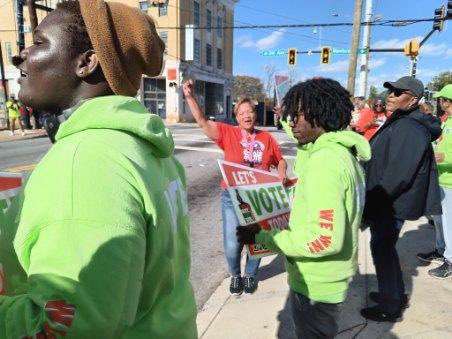 Georgia_NAACP's tweet image. All over the State, Units were out canvassing and motivating the #EarlyVote in Georgia. #GoVote.
