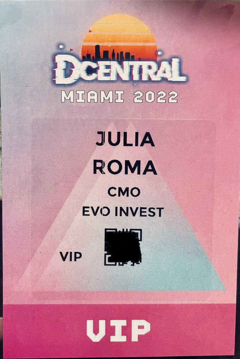 EVOInvestFund's tweet photo. Are you in Miami? Come meet us at @DcentralCon 🤩 

#crypto #ArtBaselMiami #dcentral https://t.co/wPXzrkOasE
