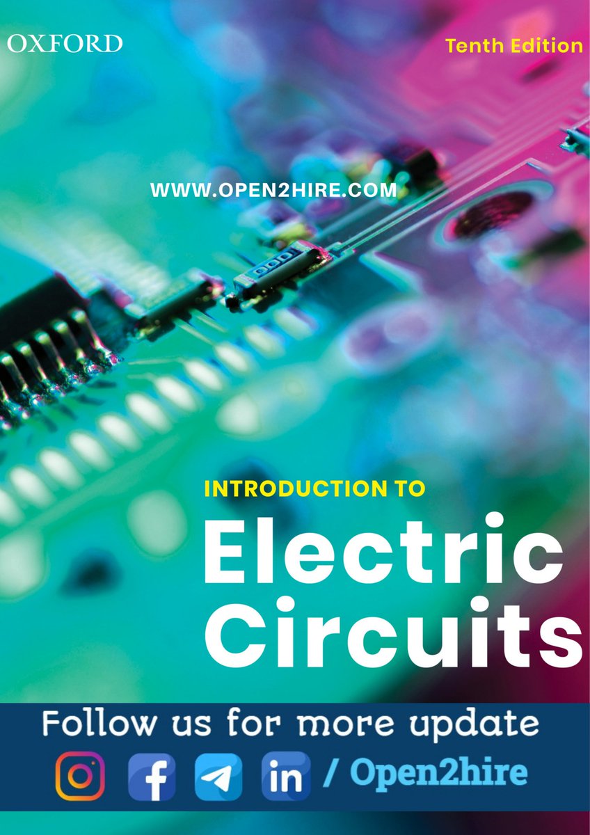 Open2Hire's tweet image. Introduction to Electric Circuits Download PDF: lnkd.in/gGV2_K7J

 #mechanicalengineer #engineeringnotes #mechanical #electrical #oilandgas #engineeringbooks #robotics #mechatronics #electronics #instrumentation #civil