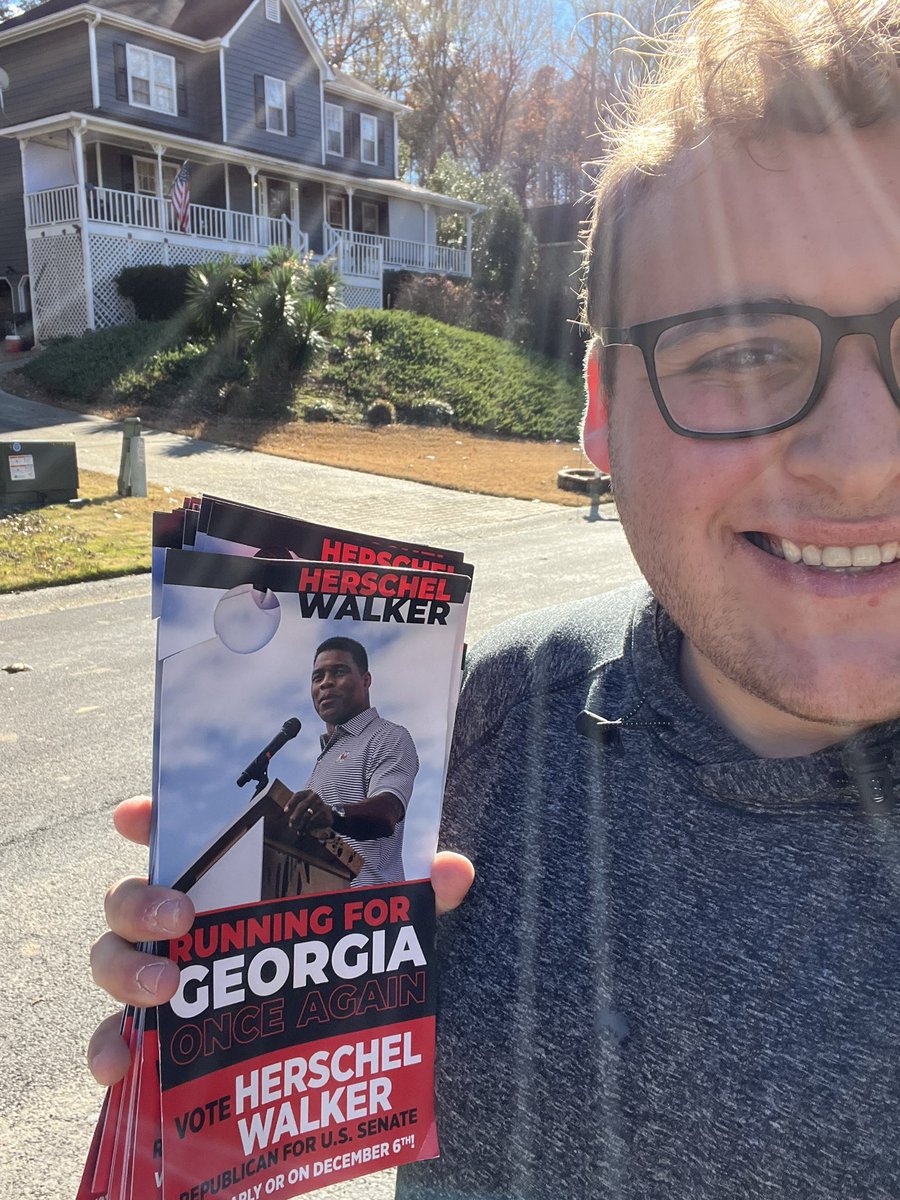 RealTylerMurray's tweet image. 🚨9 DAYS OUT🚨

@TeamWIGOPField is out in Georgia today to help GET OUT THE VOTE for @HerschelWalker in Georgia’s Senate Runoff Election on December 6️⃣‼️

Early in-person voting begins tomorrow November 28th And ends Friday December 2nd‼️✅

🇺🇸🐘🇺🇸🐘🇺🇸

#LeadRight