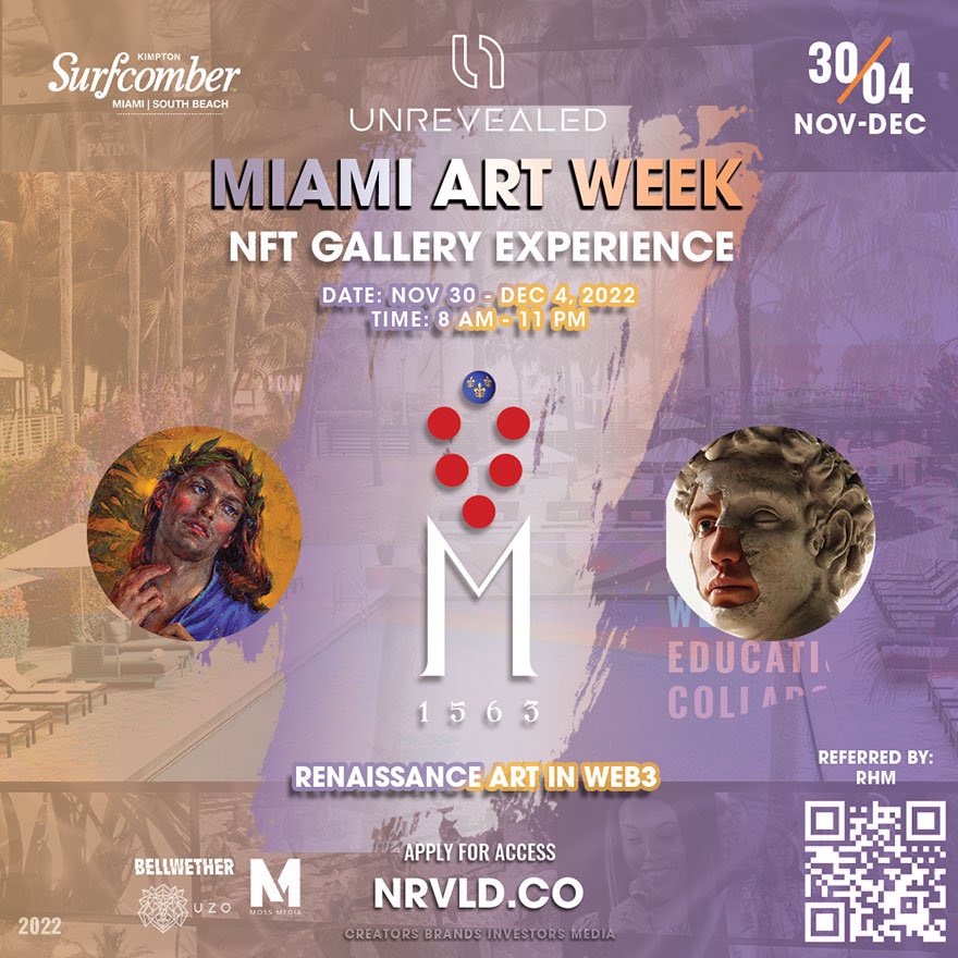 Who’s in Miami? Come visit us and say hello! #M1563 #Medici1563Genesis <a href="/M___1563/">M 1563</a> #renaissance3 #artelevatesthesoul