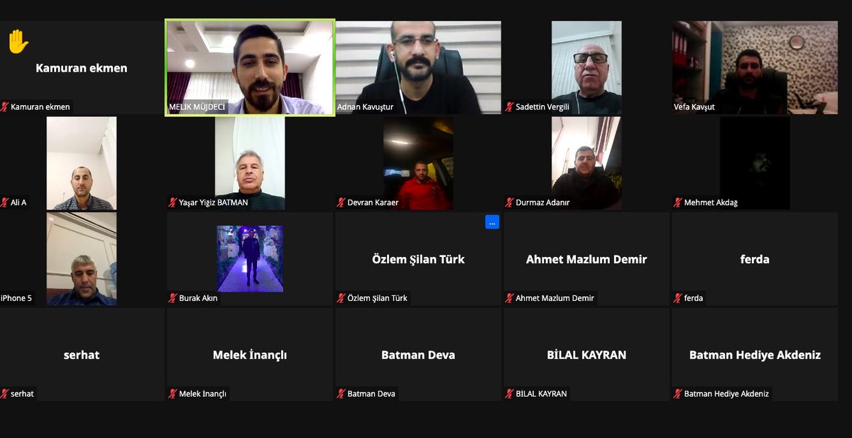 mujdeci_melik's tweet photo. İl Yönetim Kurulu Üyelerimiz ile videokonferans yöntemiyle Yönetim Kurulu Toplantı’mızı gerçekleştirdik.

Tanıtım ve reklam çalışmaları, saha çalışmaları, ziyaretler ve DEVA Bülten’in 27. sayısı gündemimizdeydi.

Bu Pazar seçim olsa Batman Hazır. @devapartisi @alibabacan https://t.co/isZVohh5US