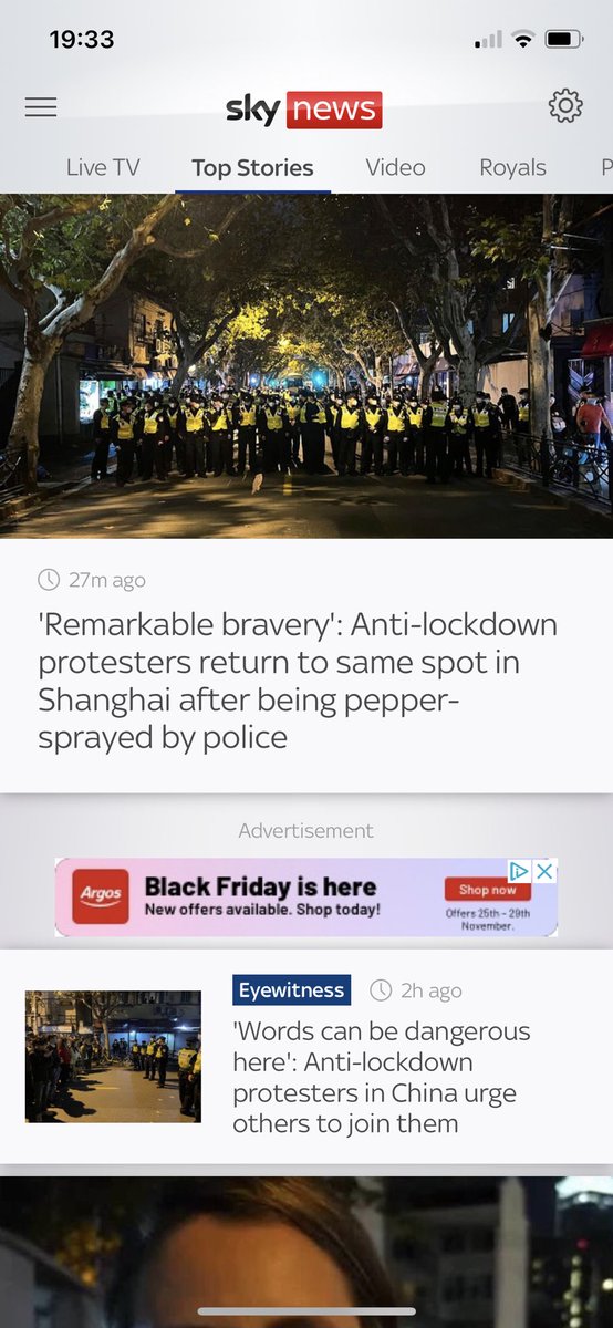 PrisonPlanet's tweet image. Sky News suddenly taking the side of “anti-lockdown protesters” in China having vilified them in the UK is pretty rich.