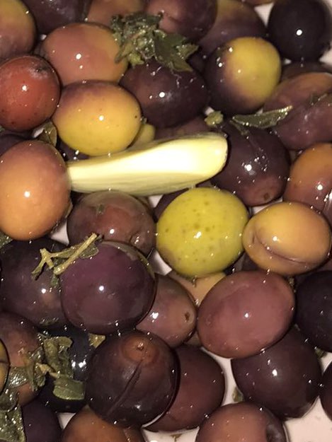 siestapeople's tweet photo. #aceitunascaseras first time actually collecting the olives in our garden and turning them into a delight! With oregano from the garden too 🥰 buenísimas! https://t.co/Xr719qECDN