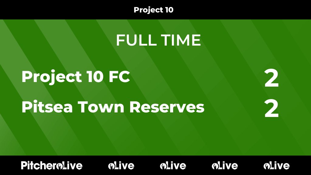 Project_10_'s tweet photo. FULL TIME: Project 10 FC 2 - 2 Pitsea Town Reserves
#PROPIT #Pitchero
https://t.co/aXVlhD8aof https://t.co/RswgVwEOdA