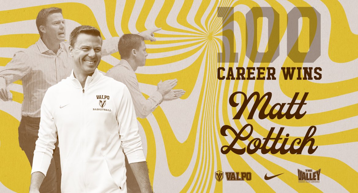 💯 career wins❗❗❗

CONGRATS, <a href="/CoachLottich/">Matt Lottich</a>! 

#GoValpo | <a href="/ValpoBasketball/">Valpo Basketball</a>