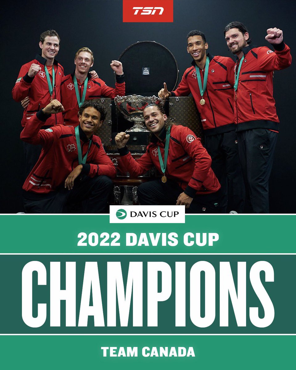 TSN_Sports's tweet photo. After 109 years, Canada has won its FIRST ever Davis Cup!🇨🇦🎾 https://t.co/AMIRoJ7X1k