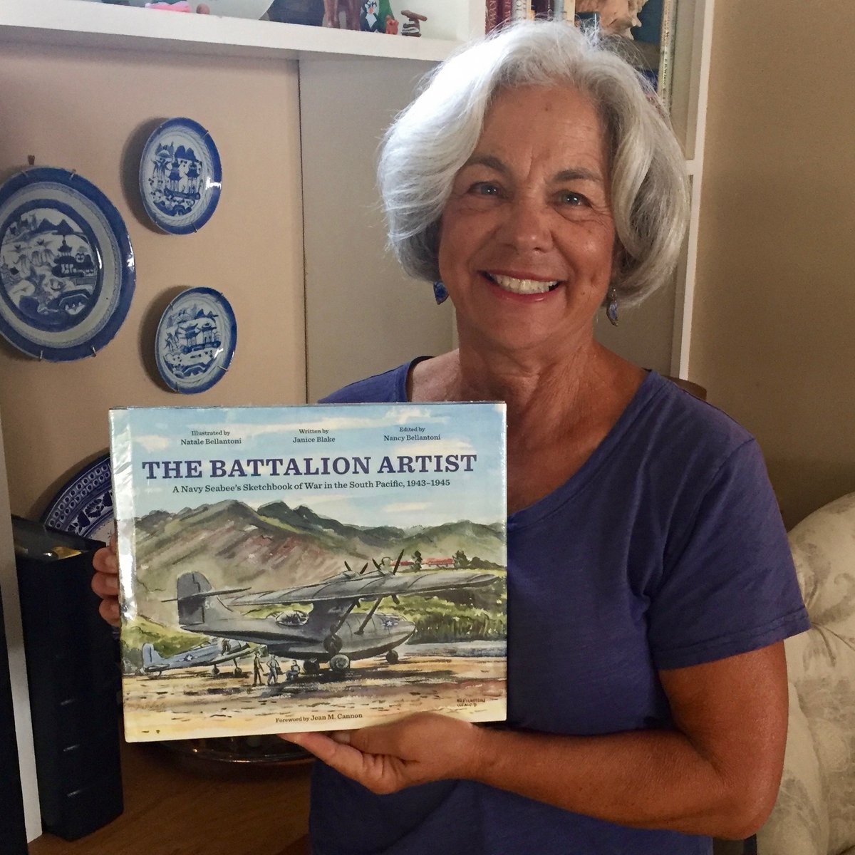 It was the dying wish of my friend and former colleague Nat Bellantoni to publish a book about the paintings and sketches he brought back from the Pacific/WWII. It was my privilege to do the research and writing. Nat served w USN 78th Construction Battalion. #HistoryWritersDay22