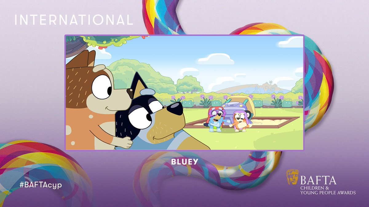 BAFTA's tweet photo. All the way from Australia, Bluey came to win the International category! #BAFTAcyp https://t.co/eeSVsiB4KF