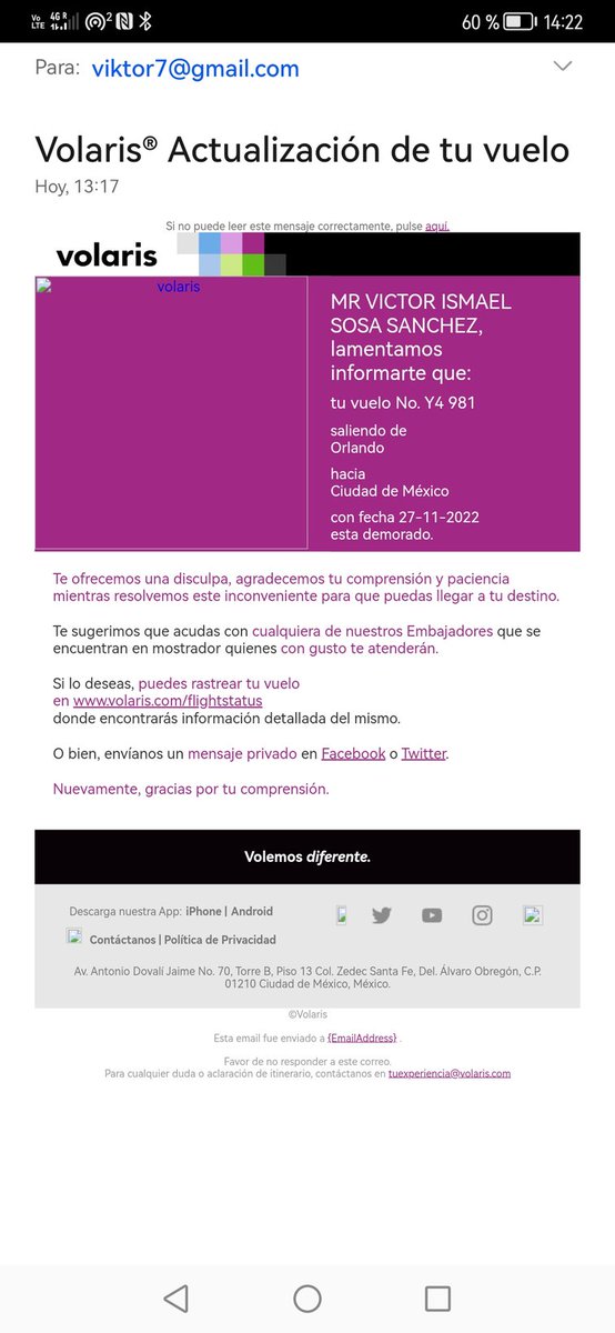 VikVik7's tweet photo. Llevamos más de dos horas arriba del avión de @viajaVolaris el vuelo 981 de MCO a MEX y nos avisan ya que estamos arriba que están en actividades de "mantenimiento". No son transparentes con qué pasa y nos tienen esperando en el avión. Pésimo servicio! https://t.co/SKp7PKNBeK