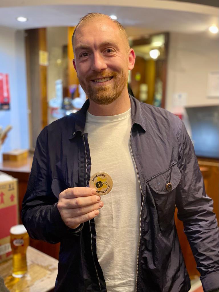 georgedragonGs's tweet photo. First award of the night went to Mr @adam260592 for his 0% Attendance this season!! Just for the record he also finished the season with 0 blobs .. #presentation2022 https://t.co/47oKK9mYew