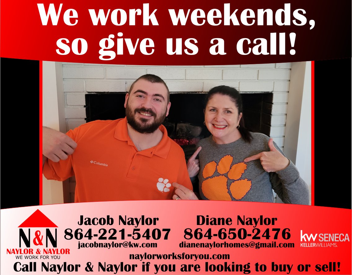 Have a great weekend everyone! Good luck Clemson in the ACC Championship! #naylorandnaylor #realestate #Clemson