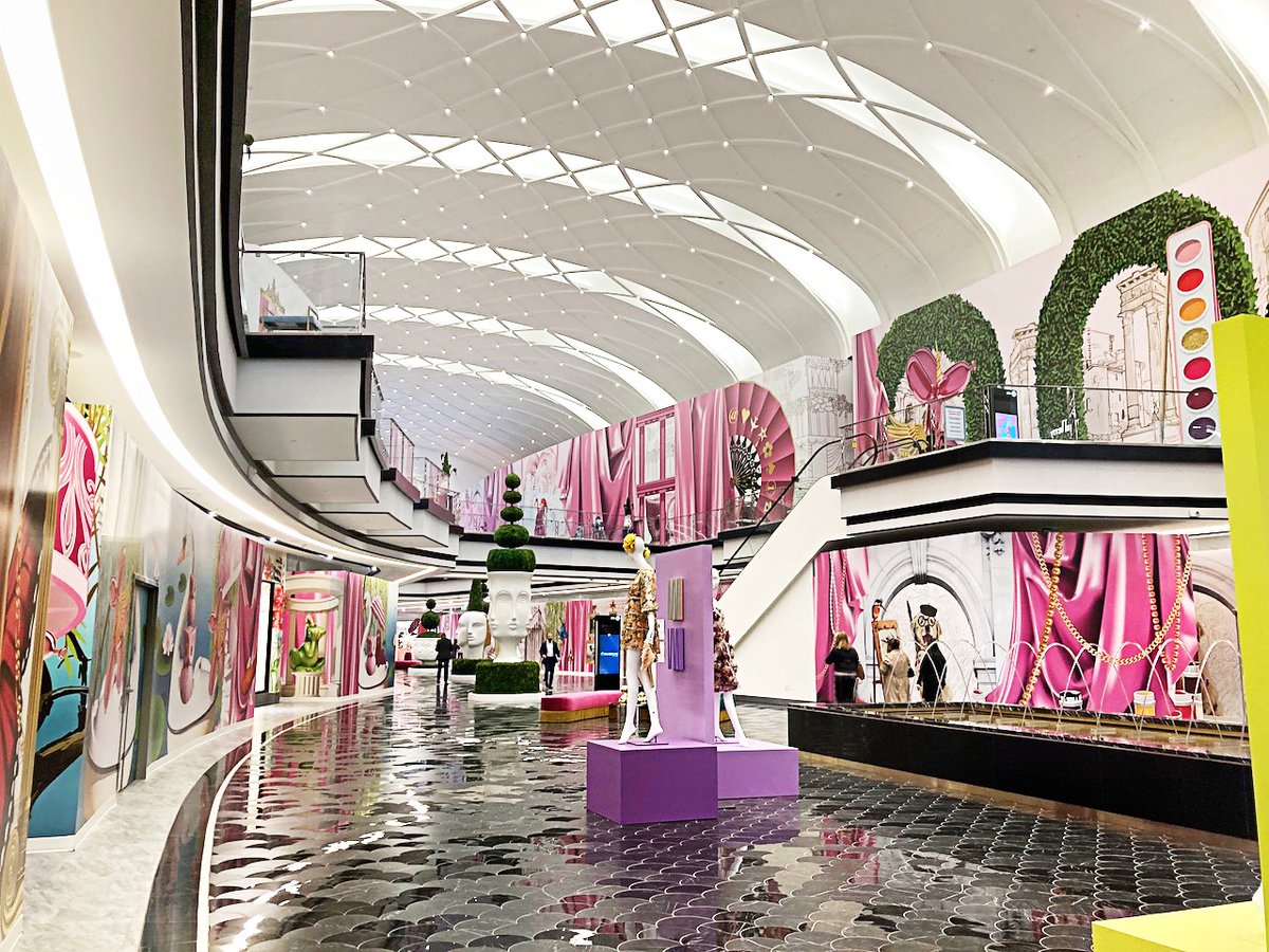 CeramicsOfItaly's tweet photo. The creative possibilities with #ItalianTile are endless; just look at our 2022 #TileCompetition Commercial Winner, American Dream! GH+A Design used a plethora of Italian ceramics to transform the 3.2m sq. ft. property that combines shopping, entertainment, & more under one roof! https://t.co/uqkMDPoN4O