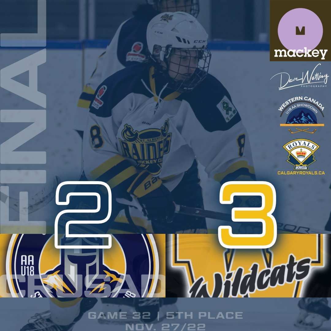 The <a href="/warman_aa/">Warman Wildcats U-18 AA</a> Wildcats hold onto this one, sneaking out a 3-2 win over the <a href="/RaidersCrusader/">RaidersCrusaders</a> to close out their #WCShowdown!

Your Mackey Design Group Players of the Game are Owen Harms for the 🐈 &amp; Kameron Lawrence for the Cru! Keep working hard boys &amp; rock it in league play!
