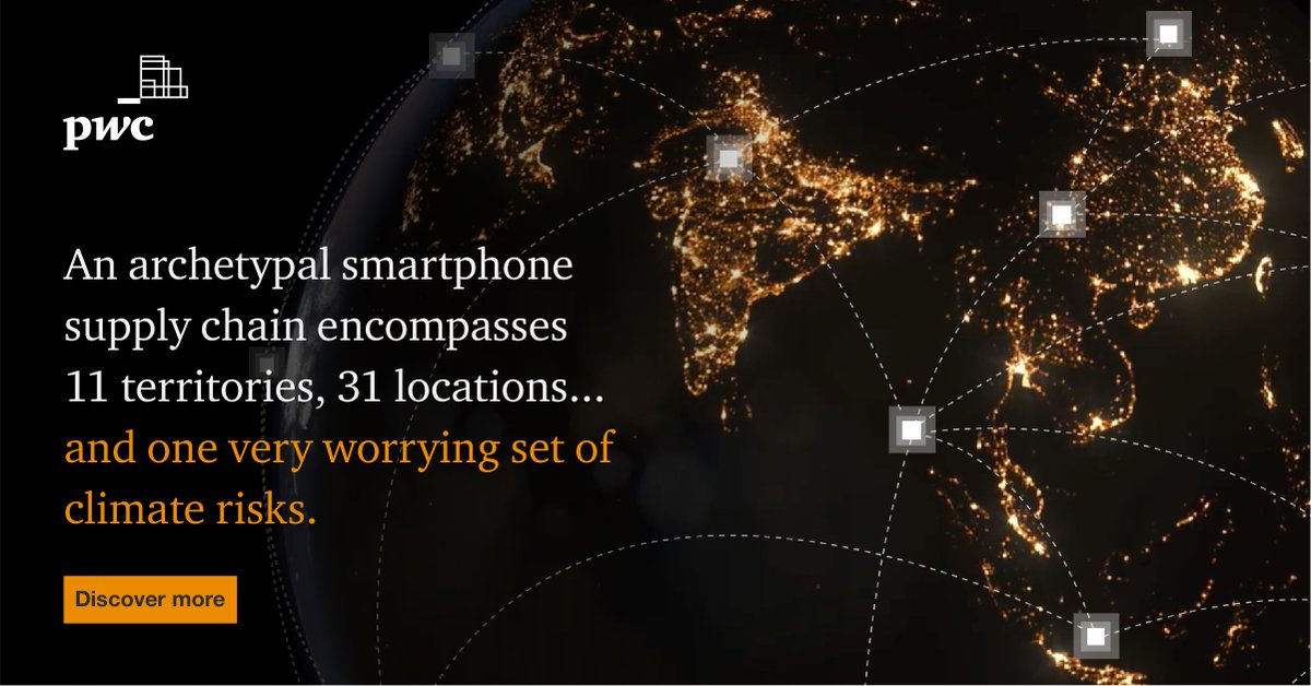 📱 Smartphones exemplify our reliance on technology more than any other device, but what if #climatechange puts their availability at risk?

We conducted a thought experiment to explore how climate risk might affect the supply of smartphones.

pwc.to/climaterisk
