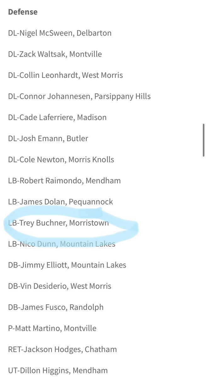 TreyBuchner's tweet photo. Honored to be named first team all Morris by @MorrSussSports 
https://t.co/zngXNK2xm6 https://t.co/R1LbPZQtZV