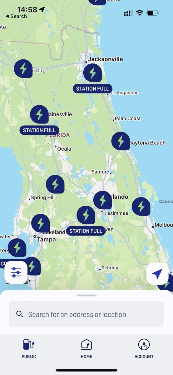 brandenflasch's tweet photo. Full @ElectrifyAm stations around the country 😬 Here’s South Carolina, Florida, California and Colorado https://t.co/sLqIEVI79Y