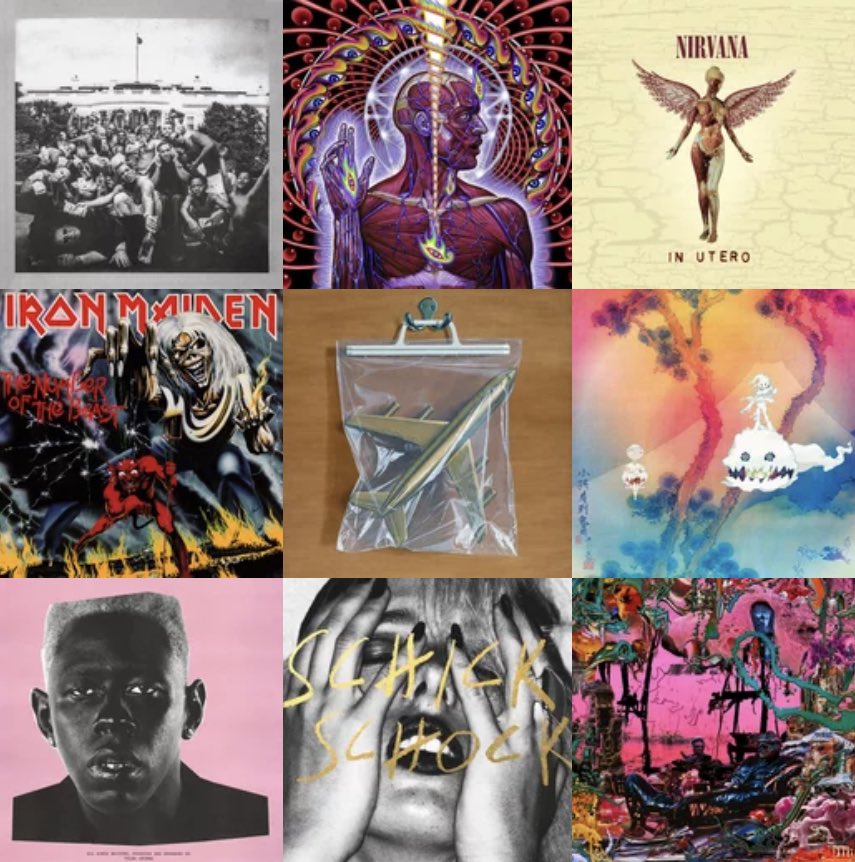 Banjomike97's tweet photo. @theneedledrop Honorable mentions: Atrocity Exhibtion, GKMC, Plastic beach. https://t.co/kmF89rnCM1
