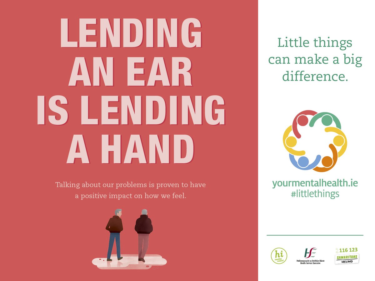 We all have times when we need to talk - we all have times when we need to lean on someone for support. Sometimes, we are privileged to be the person that others look to for support.
It's good to talk.