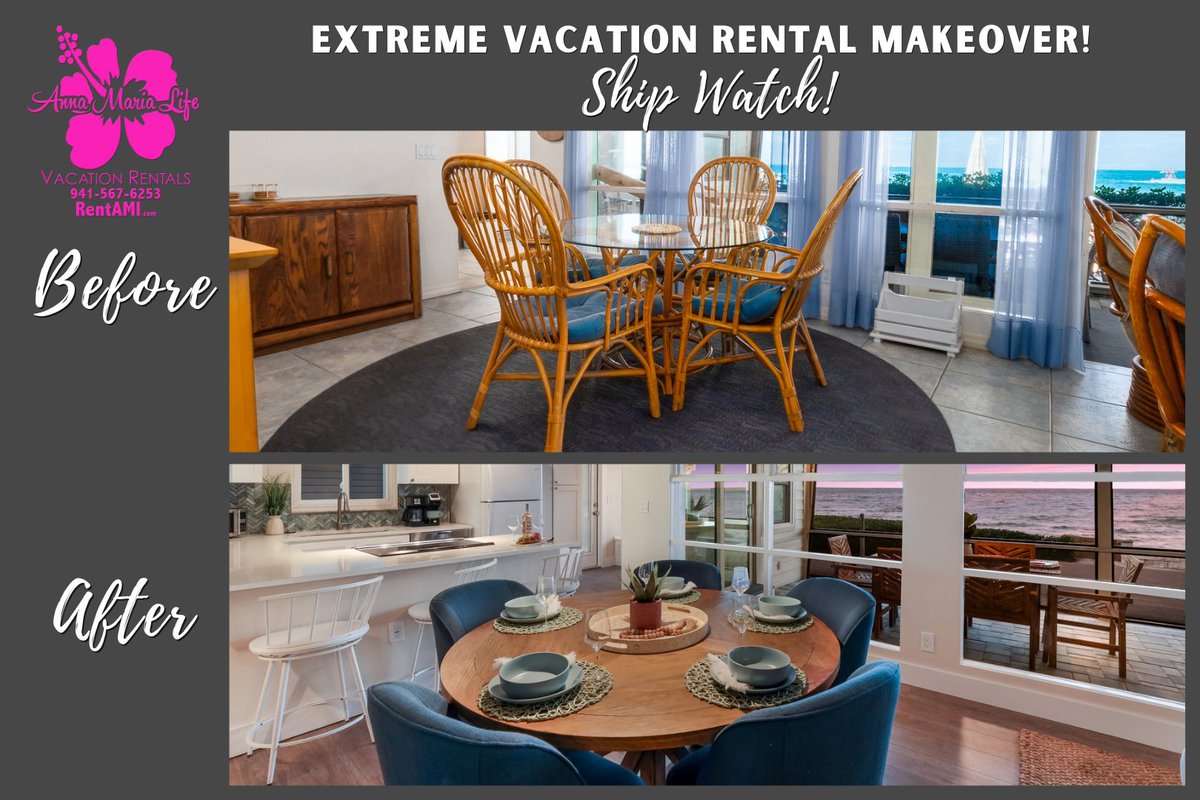AnnaMariaLifeVR's tweet photo. Extreme Vacation Rental Makeover: Ship Watch! 
Book your stay now: https://t.co/2Kxk1rtjRR  #annamariaisland #annamaria #homemakeover #makeover #ami #vacationrental #wow #extremehomemakeover #tampabay #view #annamarialife #rentami https://t.co/gCvmqC95t6