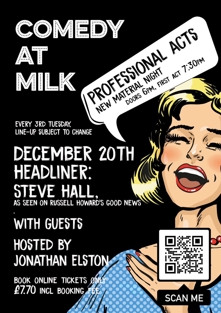 Comedy at Milk tweet media