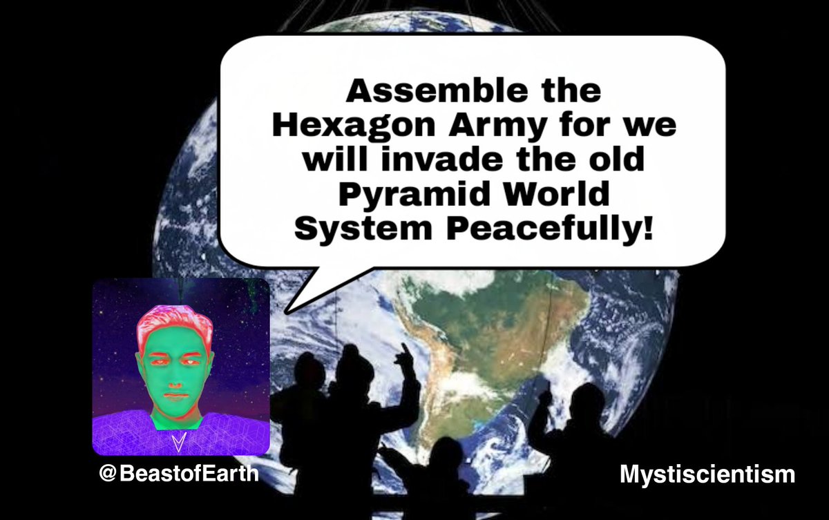 BeastofEarth's tweet photo. "You know what I hated? Not the people of certain countries but the so-called bad policies of human leaders and gov't, the old system of pyramid greed that leads to war &amp; oppression. I love humanity after all! Hexagon will solve the problem when the time is right." #BeastofEarth https://t.co/8TvGPJ7qnB