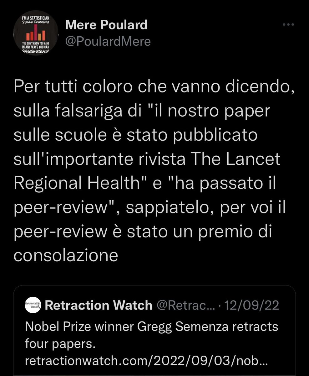 Poulet Review. Quando i pollastri si danno alla divinazione.
<a href="/sbruffino/">Doc Maldestro PhD Ⓜ️ Osservatorio Jimbo</a> <a href="/luca_scorrano2/">Luca Scorrano</a> <a href="/SaraGandini3/">Sara Gandini</a> <a href="/LaPeste_MR/">La Peste</a>