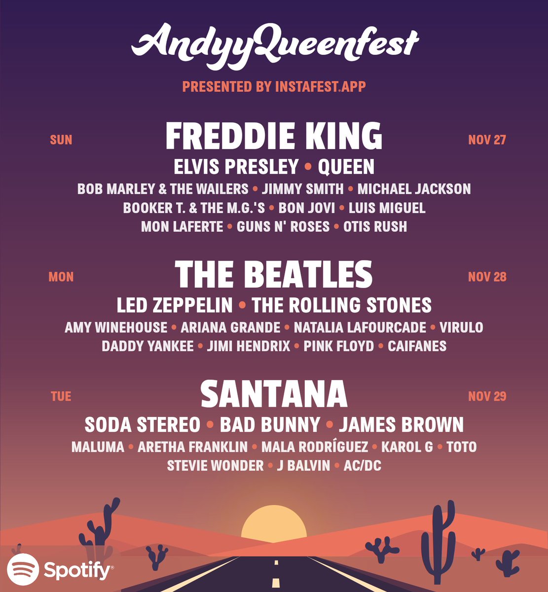 andyyqueenmx's tweet photo. Este es mi festival ideal según #Spotify y la neta está bien chingón 😍❤️

Descubre el tuyo acá 👇
https://t.co/FgcXqjOqM2 https://t.co/WrDF3EArZk