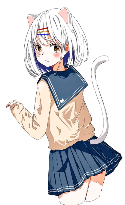 #イラスト この猫耳ゆる子可愛いと思うんだけどな 