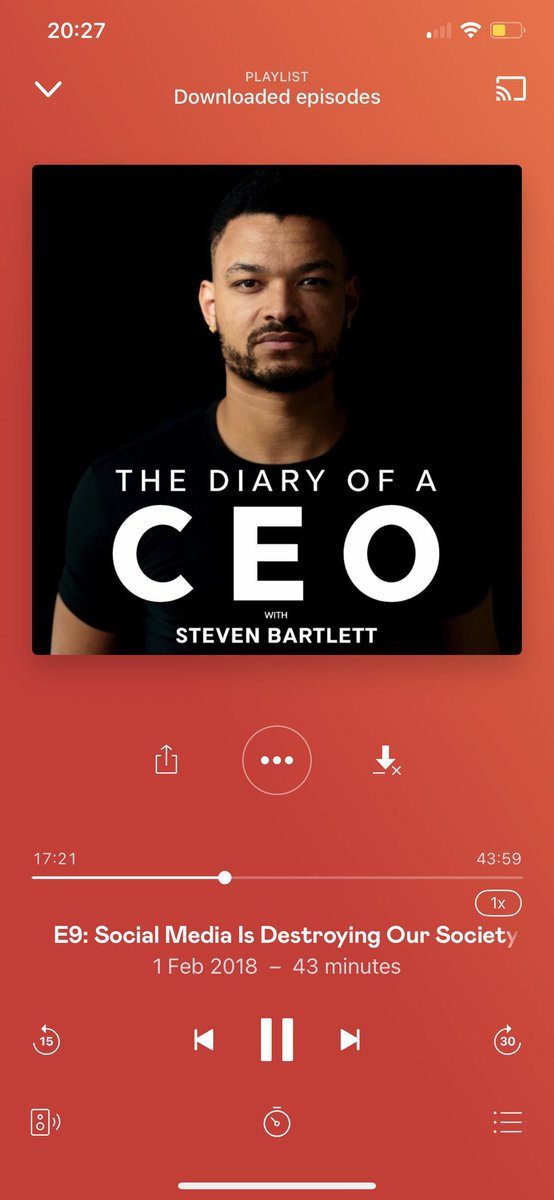 Recently started listening to ⁦@SteveBartlettSC⁩ podcast and it’s very eye opening and humbling, kind of got addicted, now driving to be a better me and stop wasting time #BeMoreProductive