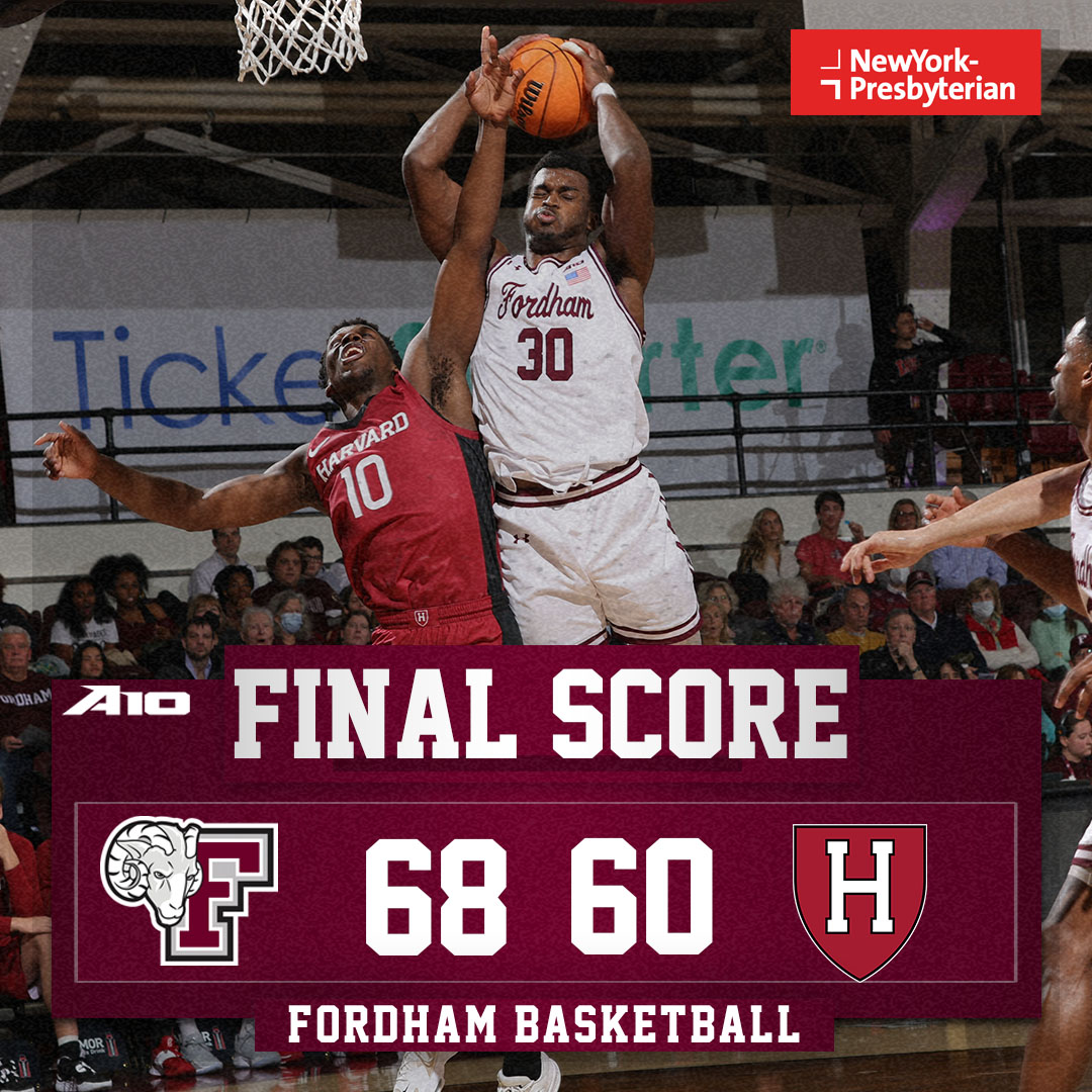 FordhamMBB's tweet photo. 6-1❗️

What an effort from the Rams to hold off Harvard at home. https://t.co/LtjZ8Bos3y