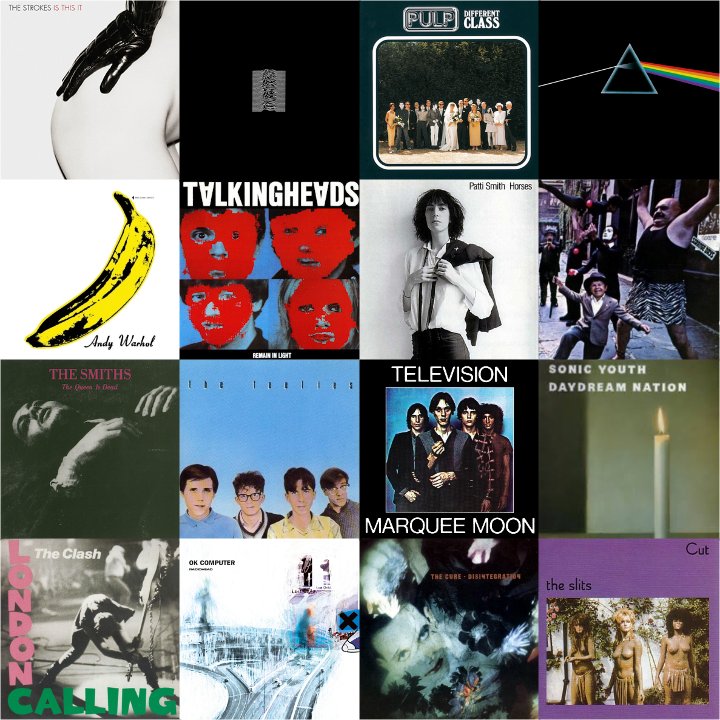 Outcast5573's tweet photo. @theneedledrop My (4x4) 16 favorite albums that I thoroughly enjoy and can listen to again and again (not in particular order) https://t.co/HnUbUeQnfL