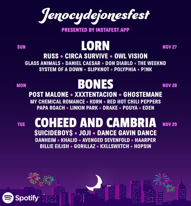 Bruh this concert STACKED https://t.co/k7lgiWbryN