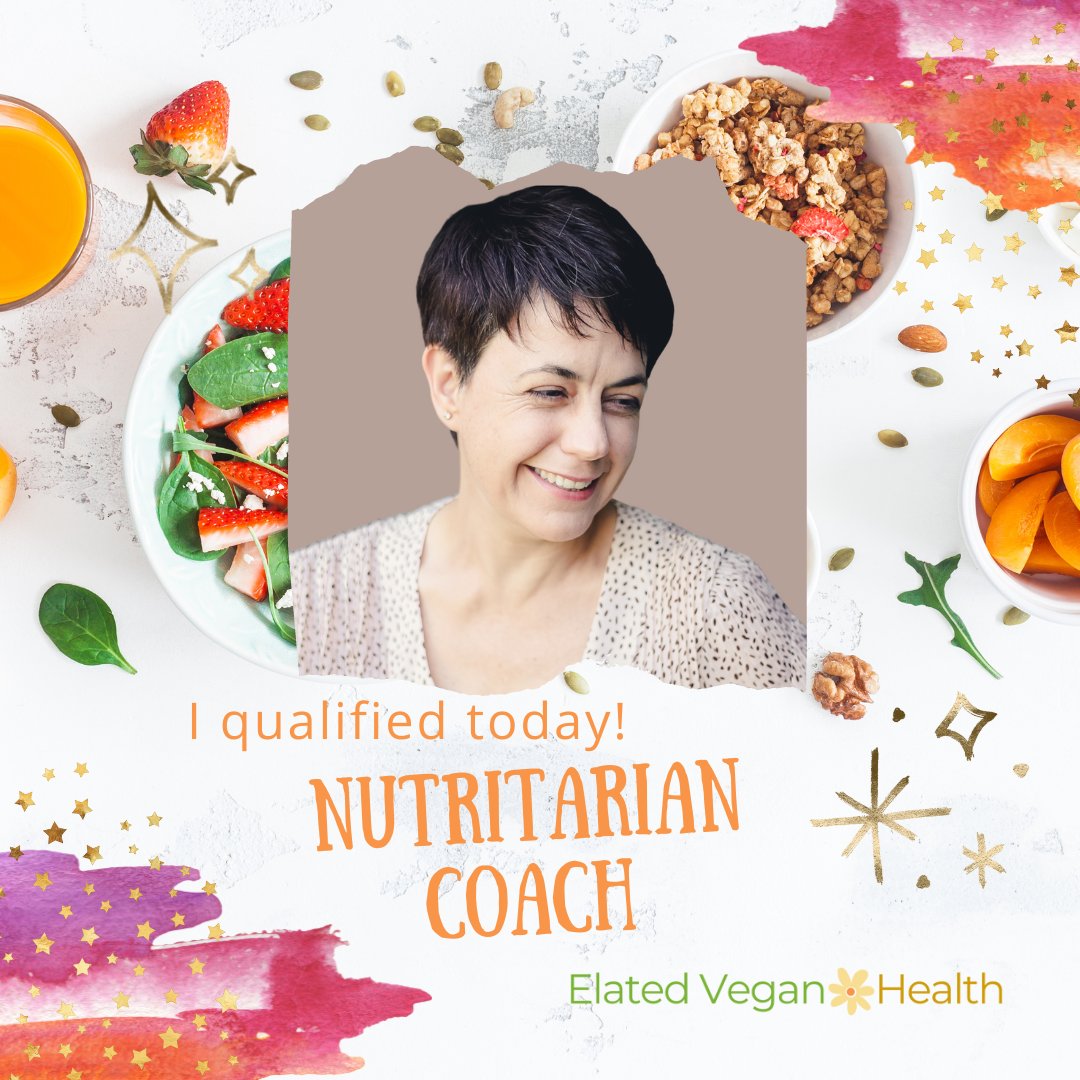 I'm elated! I qualified today as a Nutritarian Coach, certified at the renowned Dr. Joel Fuhrman Nutritarian Education Institute.

I'd love to help you be a Nutritarian! 

👉️ elatedvegan.health/etl

#veganhealth #nutritarian #drfuhrman