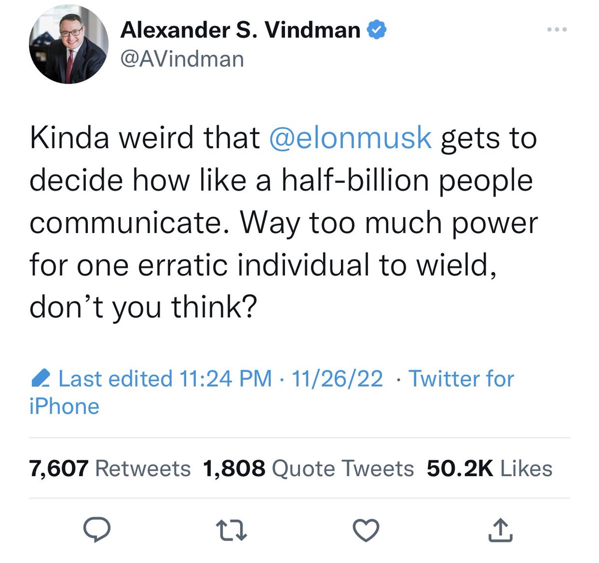 It only took the ‘wrong’ person controlling twitter for these people to open their eyes &amp; see why so many others have been pushing back against big tech for years.