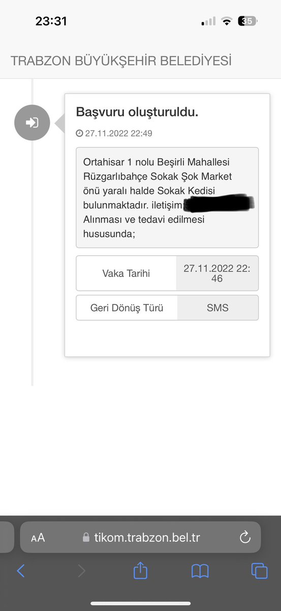 udumbara_'s tweet photo. Saat 22:45 civarı yolda yaralı buldum, 153’ü arayıp talep formu oluşturduktan sonra hemen arayıp tam konumumu istediler, 15 dakika geçmeden görevli beyefendi gelip kediciği aldı. Yarın klinikten bilgi alacağım.
Teşekkürler @trortahisarbel 

#Konyadakatliamvar https://t.co/nyX0OHCuOX