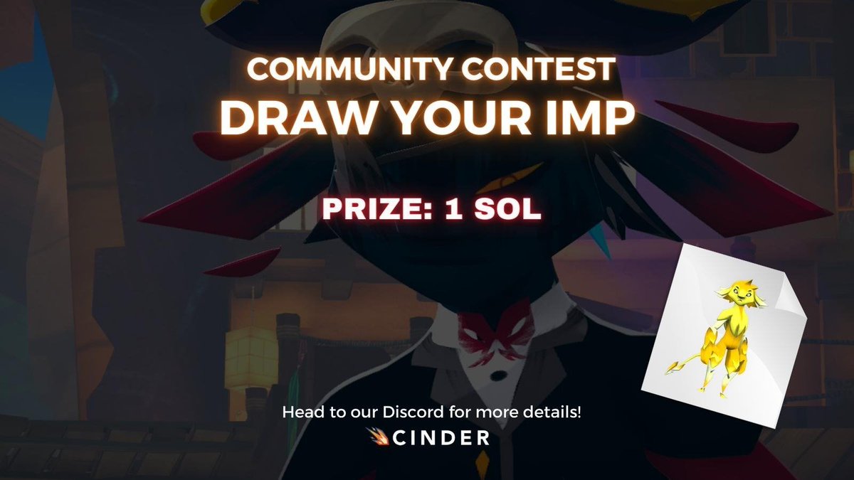 CinderNFT's tweet photo. It's time to show off YOUR drawing skills with this community event. More details are in our Discord. 🎨 https://t.co/sZKW7GdONU
