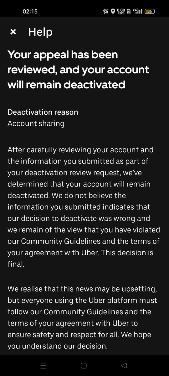 SumitCh997's tweet photo. @prabhjeet_s @UberINSupport @Uber_Delhi 
I m Sumit kumar my uber  I'd sumitchauhan997@gmail.com..... 
I m not  share the uber  app but my account is deactivated my I'd is already on Delhi airport  i got a call that you should off duty After this my I'd deactivated so Plz help me https://t.co/itoKTxAH0f