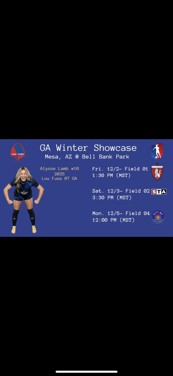 GA Champions cup in Mesa, Arizona!!
<a href="/loufusz07ga/">Lou Fusz GA - Bryant 2007</a> <a href="/LouFuszSoccer/">Lou Fusz Soccer Club</a> <a href="/GAcademyLeague/">Girls Academy</a>