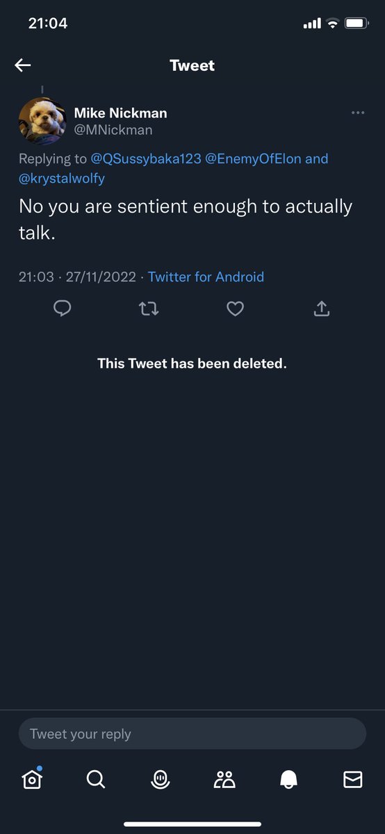 EnemyOfElon's tweet photo. @MNickman @QSussybaka123 @krystalwolfy caught in 4k 📸🤣🤣🤣🤣 https://t.co/0b4tZ4MEUN