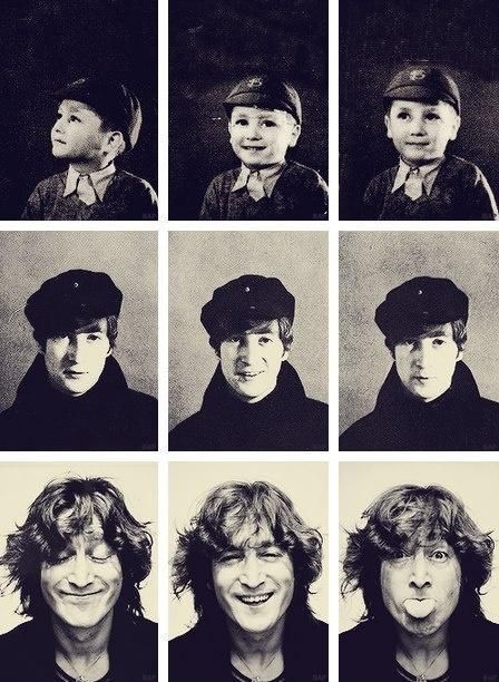 John Lennon, 1948, 1964, and 1974.